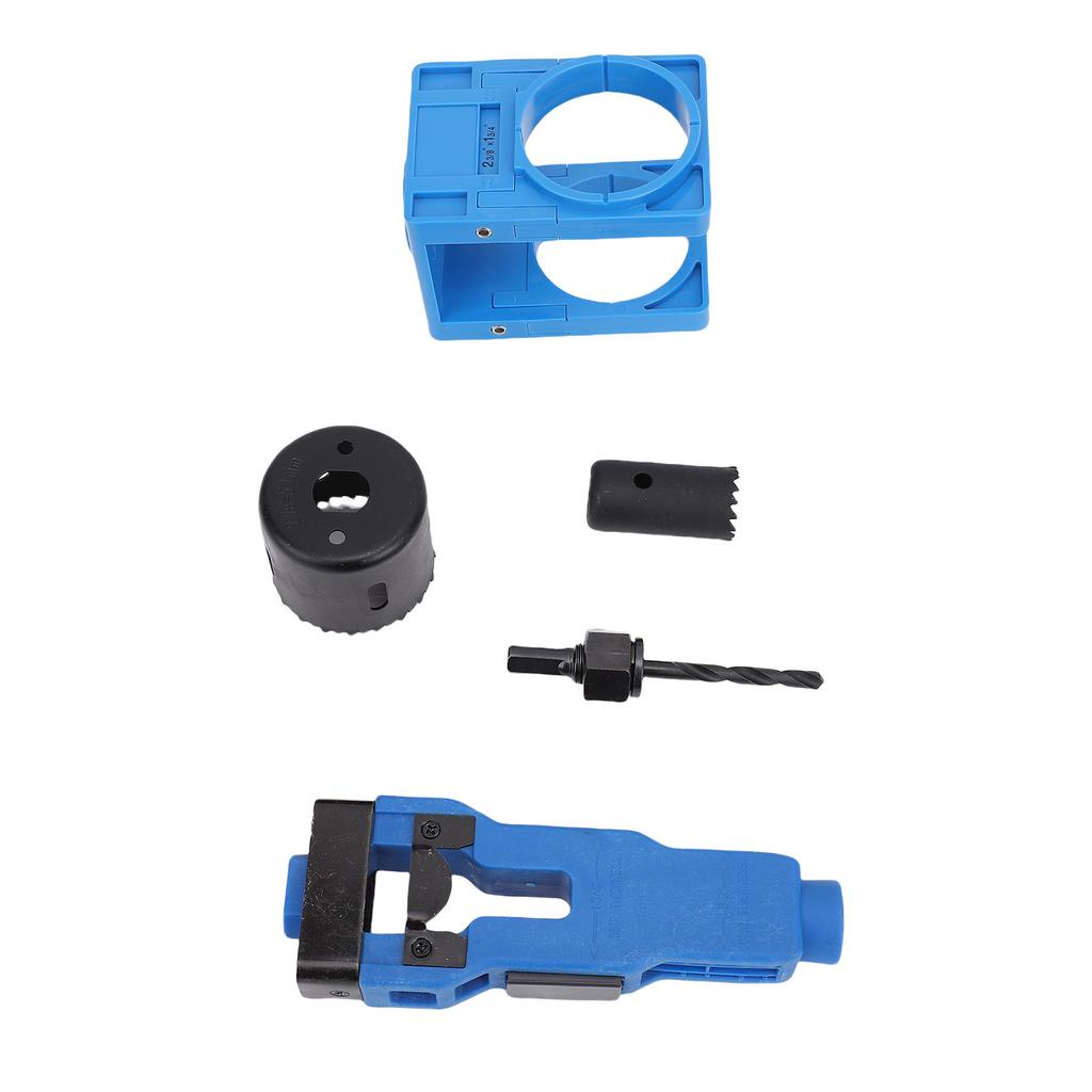 Door Lock Installation Kit Precise Scoring Chiseling Door Latch Mortise Tool and Lock Hole Saw Kit Blue