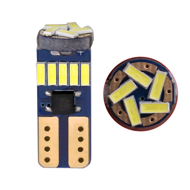 4Pcs T10 W5W Led 194 Canbus Bulb 4014/15Smd 12V Car Interior Reading Lamp Clearance Lights License Plate Bulbs Dome Signal