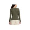 Jordan Casual Round Neck Long Sleeve T-Shirt Women Tops Army-Green FN5111-222