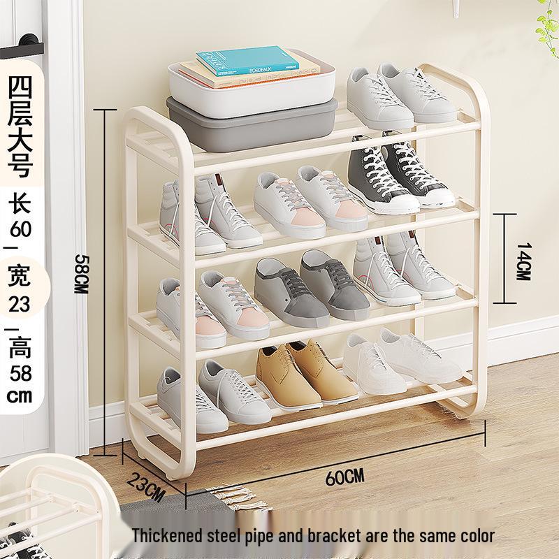 Multi-Layer Alloy Shoe Rack for Dormitory and Home Entrance Hallway
