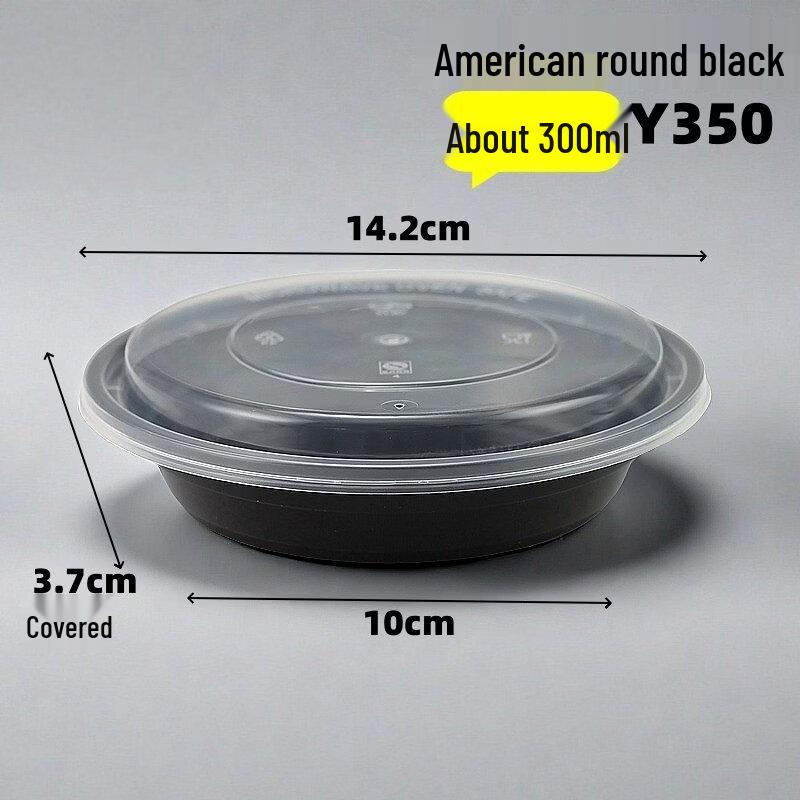 Disposable Plastic Round Takeout Container with Lid