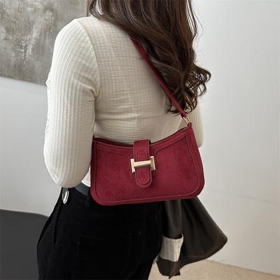 Fashion Soft Surface 2025 Large Capacity Winter New Fashion Solid Color Trend Casual Portable Messenger Underarm Bag Women