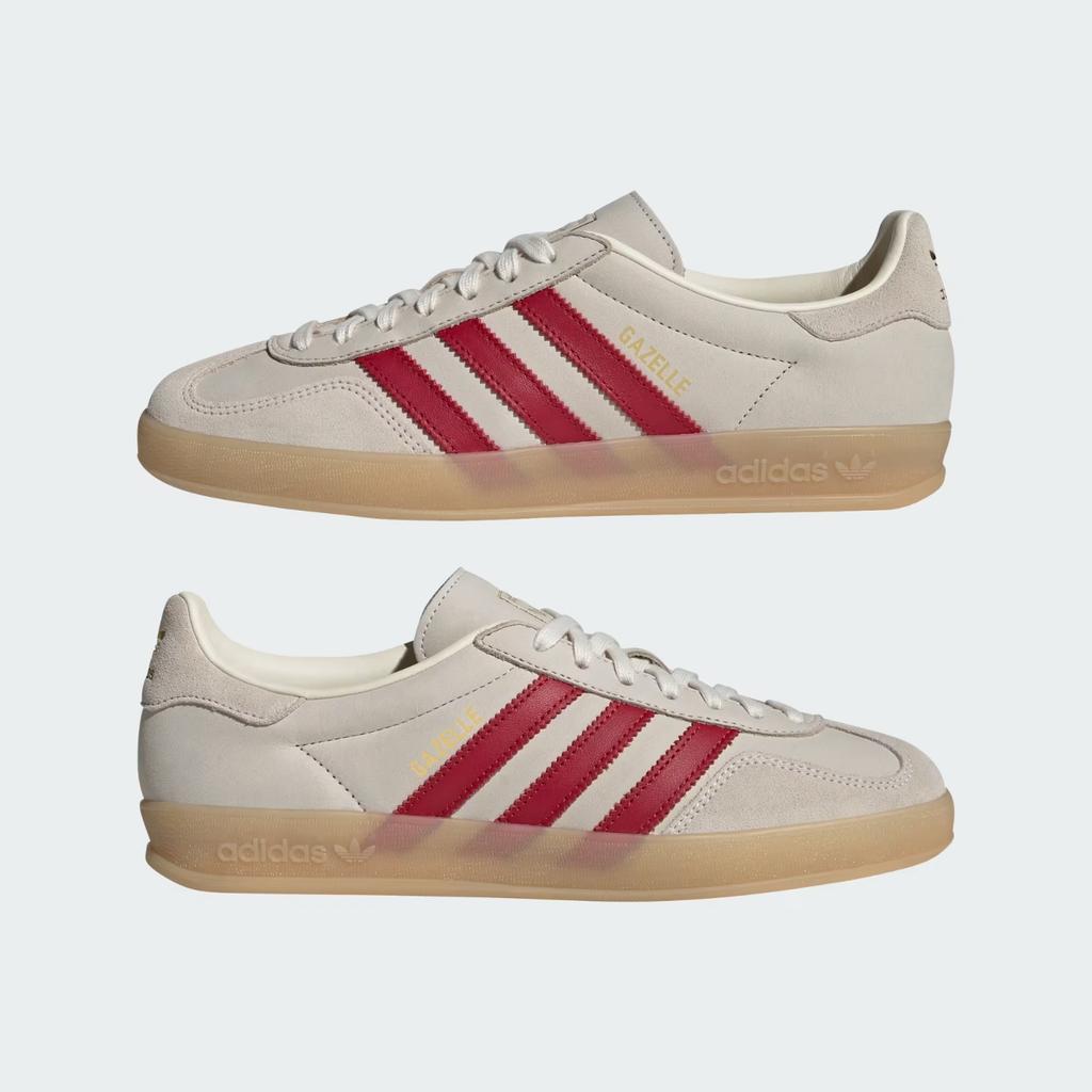 IH9676 Adidas Gazelle Indoor Cream WhiteTeam Victory Red (Men's)