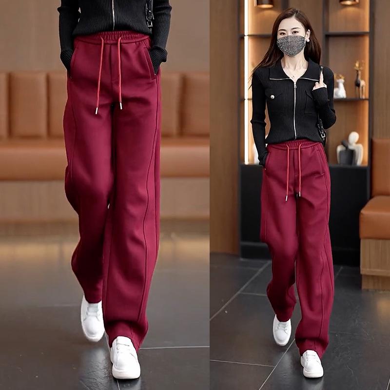

Women s High Waist Wide-Leg Pants: 2025 Autumn/Winter Fashion, Slimming, Comfortable, Casual, Loose Fit, Atmospheric, Straight-Leg Design. S /26 [85-95 kg recommendation]