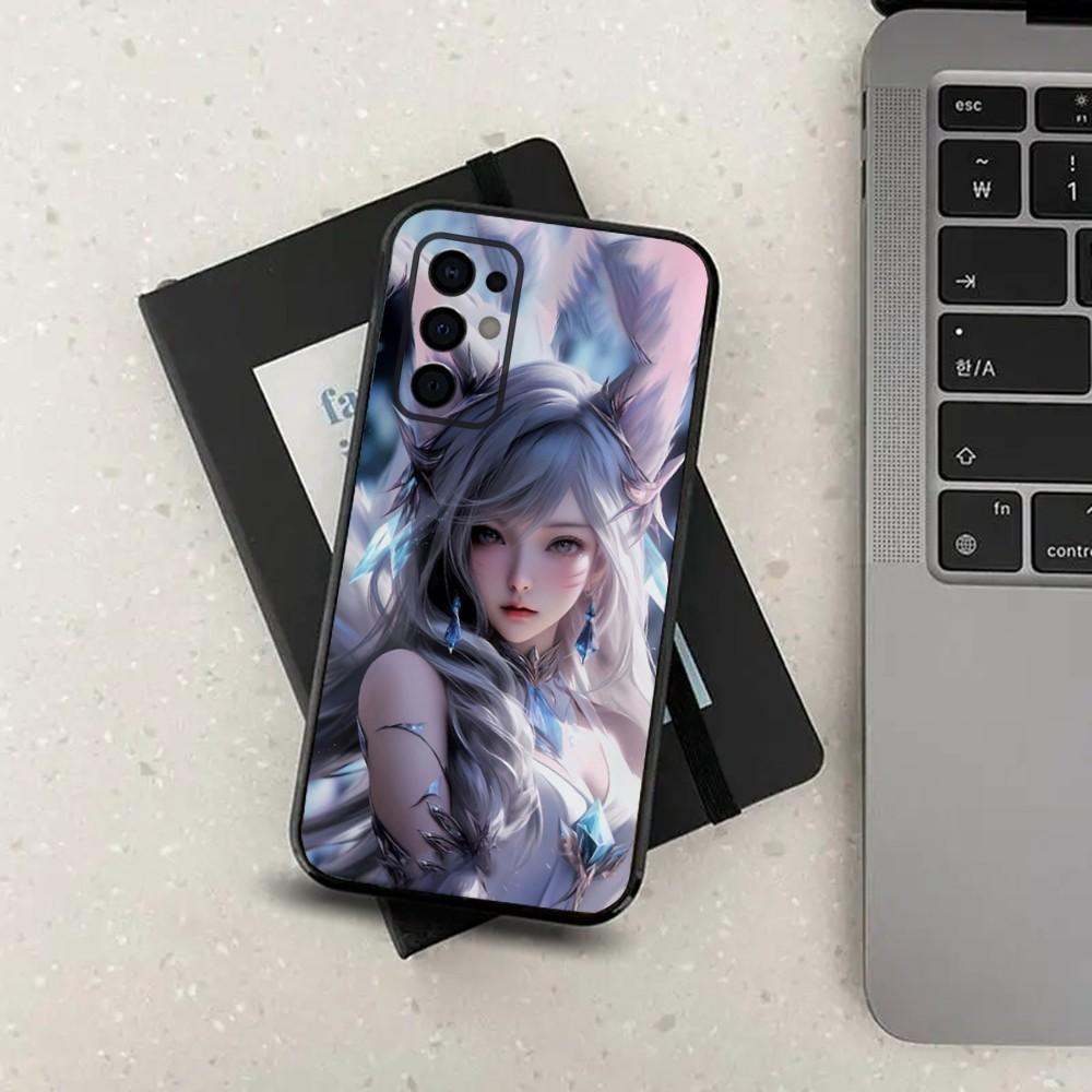 Game Fox LOL-L A-Ahri Phone Case For Samsung S24,S21,S22,S23,S30,Ultra,S20,Plus,Fe,Lite,Note,10,9,5G Black Soft Cover