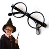 Round Frame Glasses 14×5 Cm Black for Dressing Up - Costume Styling