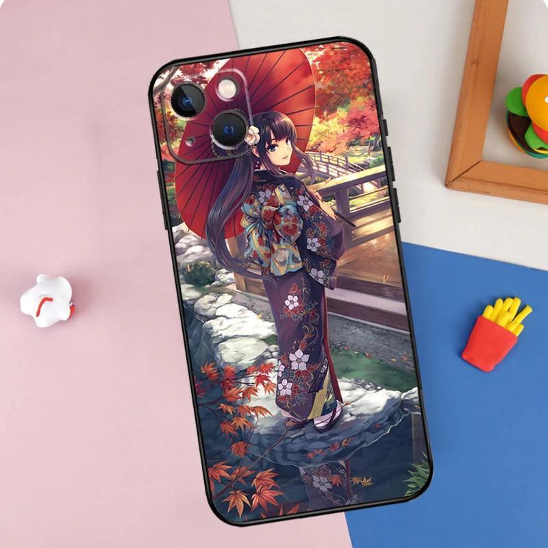 

Чехол для мобильного телефона Apple IPhone15, чехол для мобильного телефона с японской анимацией Geisha, защитный чехол от падения с рисунком, защитный чехол для мобильного телефона Huawei iPhone 16 Plus