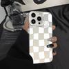 Creative Black White Grid Phone Cover Case for iPhone 17 Pro Max 13 15 12 Pro Air 11 17e 16 14 Plus
