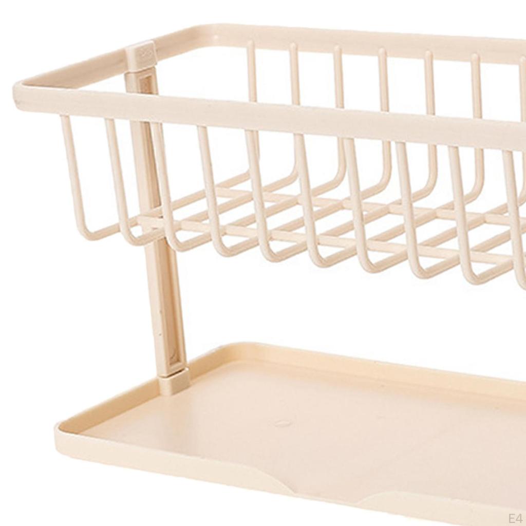 Kitchen Sponge Holder with Drain Tray Drainer Dish Rack for Sink