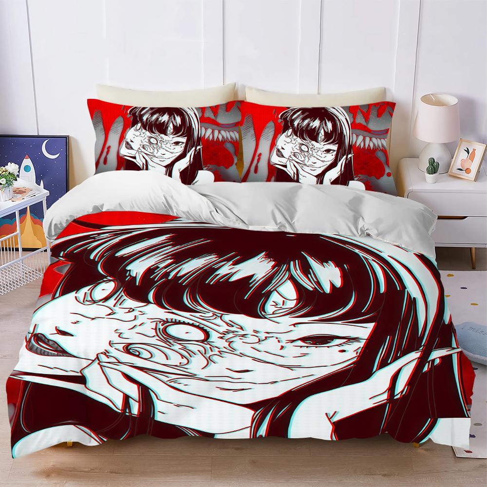 Horror J-Junji Ito Duvet Cover Set Soft Wash Bed 3 Piece Summer Comfortable Student Dormitory Home Baby Bedding Best seller