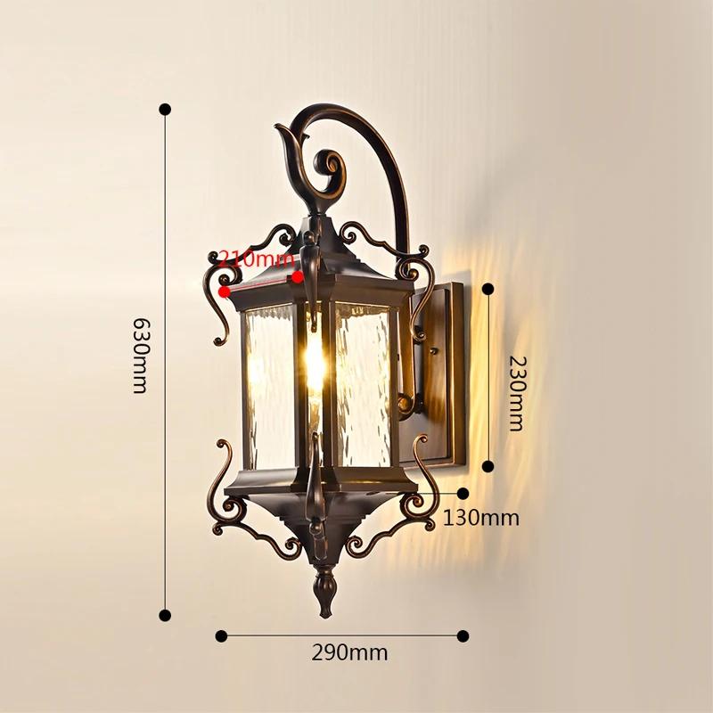 Außenwandleuchte im europäischen Stil Retro Verandalampe Bronze Wasserdicht IP65 für Haus Villa Außenbereich Terrasse Eingangsbereich Vintage Wandleuchte