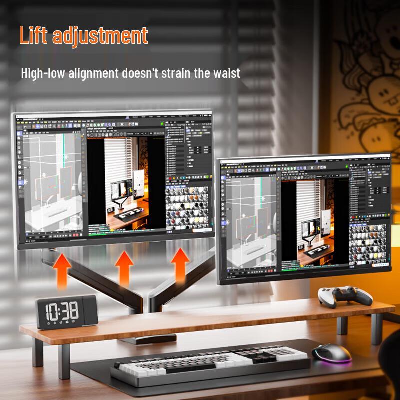 Dual Monitor and Laptop Column Mount Arm