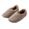 Women’s and Men's Plush-Lined Cotton Slippers: Warm, Non-Slip, Closed Heel for Indoor Use In Autumn and Winter