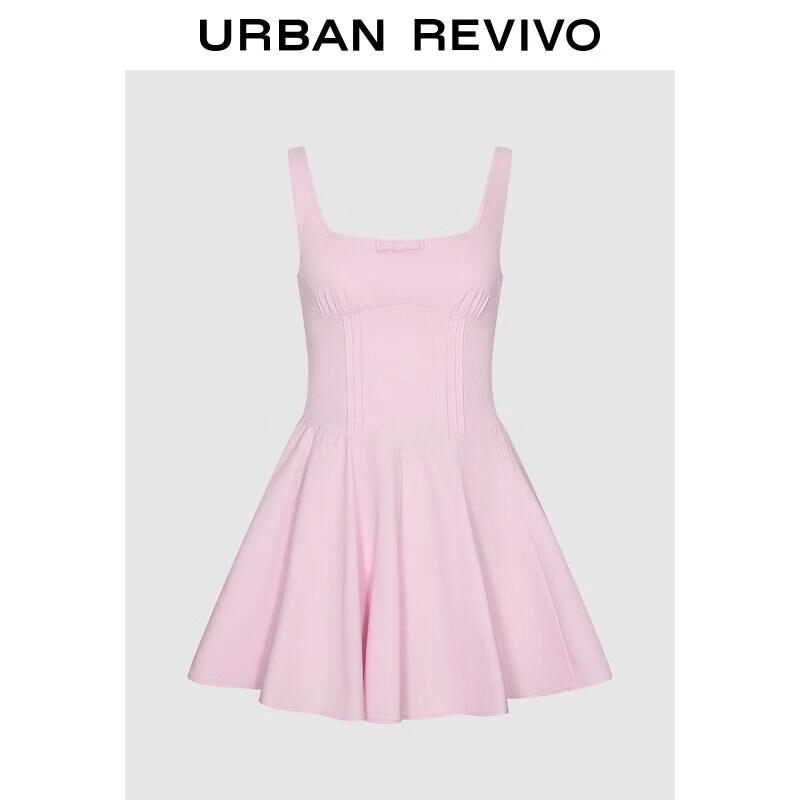 UR2026 Women s Pleated Bow Mini Dress XS