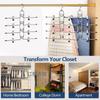 Metal Trouser Hanger Adjustable Clips Clip Hanger New Multi Layer Hanger  Closet Organization