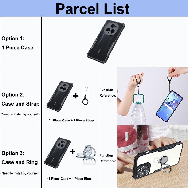 Xundd-Shockproof Case for Honor Magic5 Ultimate, Protective Durable Transparent Cover for Honor Magic 5 Pro and Magic5 Lite