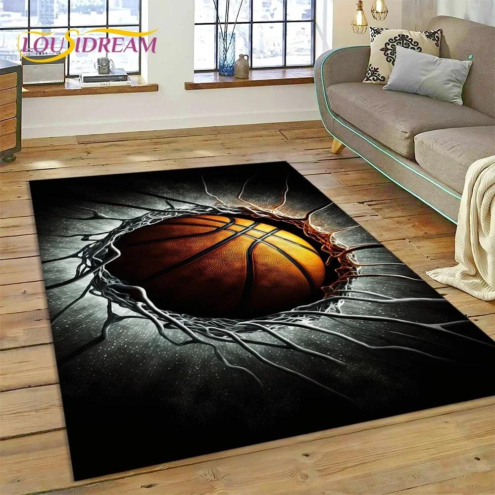 Lastest Basketball Court Frame Cartoon Rug Carpet for Living Room Bedroom Home Decor,Decoration for Sofa Doormat