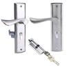 1 Set Türklinken-Schließzylinder Vorne Hinten Hebel Riegel Haussicherheit m. Schlüsseln Massiver Vierkantstift Innentürschloss