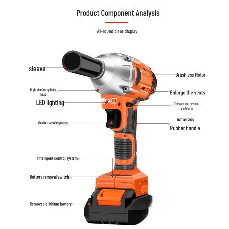 SHEYUE Cordless Electric Impact Wrench CN plug (adapter included)