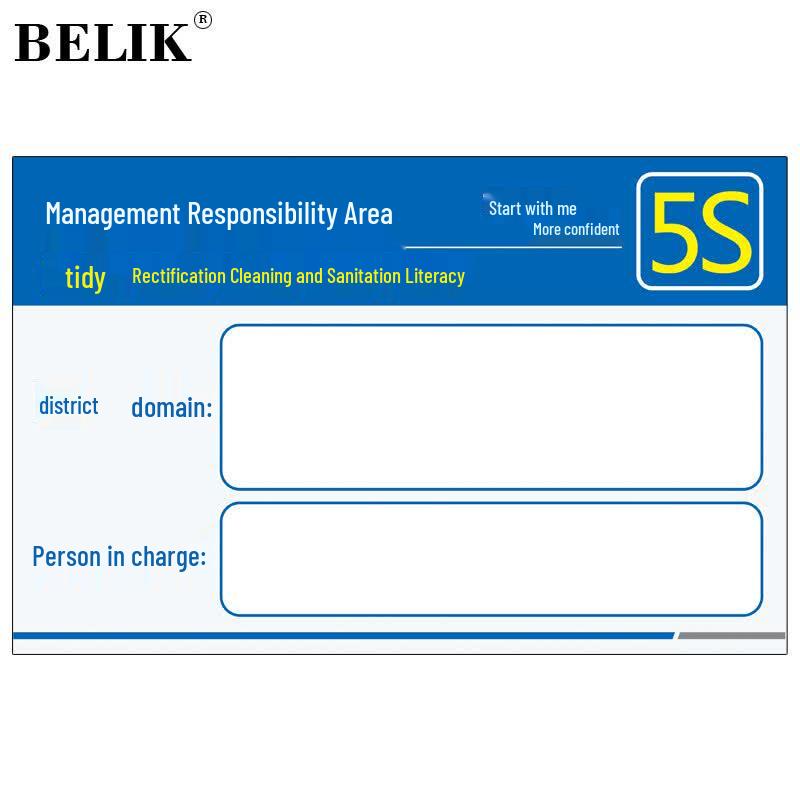 BELIK 5S Management Responsibility Area Sign 28x18CM