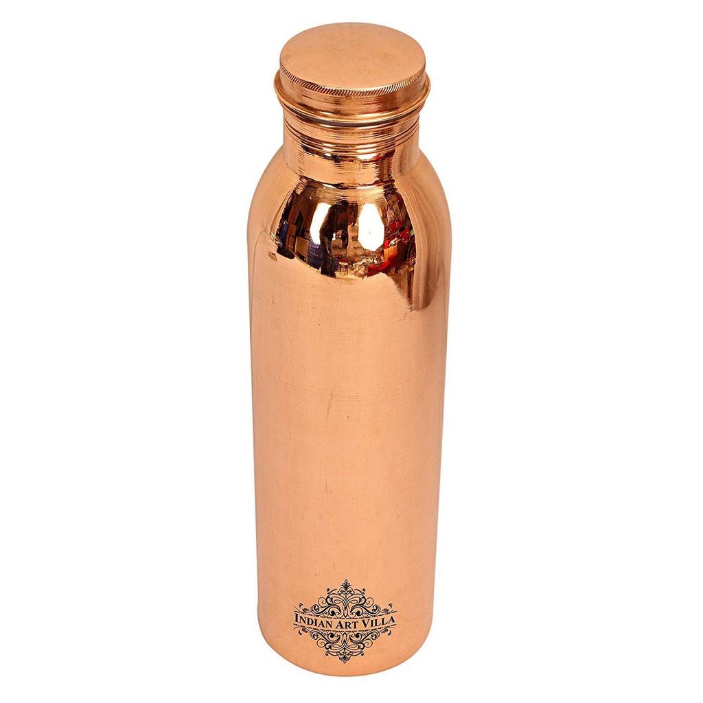 Design Fugenlose Auslaufsichere Kupferwasserflasche für Reise-Essential, Yoga, 1000 ml