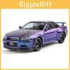 Car Alloy Gtr34 Model With Inertial Control For Kids Play And Collection