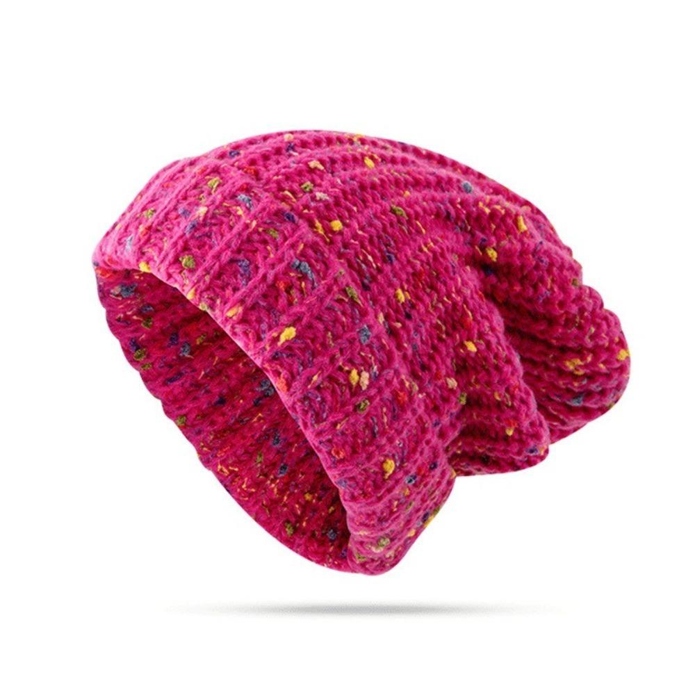 Keep Warm Beanie Hat Mixed Color Ear Protection Hat Trendy Knitted Hat  for Autumn & Winter