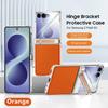 Applicable to Samsung ZFlip8 mobile phone case, central axis bracket zflip7 all-inclusive case film integrated electroplating plain leather case