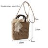 Yogodlns Summer Straw Bag Women Bohemian Straw Beach Bag Casual Handle Bag Large Capacity C rossbody Bag Handmade Lady Purse