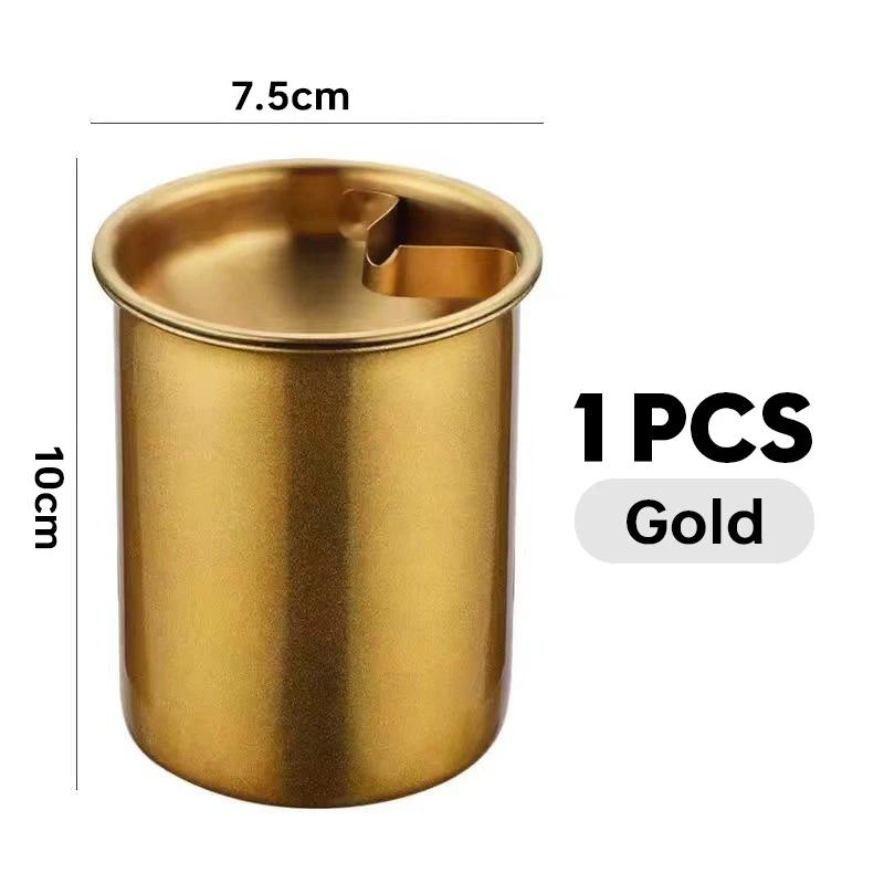 Detachable Metal Stainless Steel Ashtray Creative Funnel Windproof Car Ashtray Cup Living Room Anti-fly Ash Office Home Decor