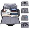 Foldable Business Travel Bag: Large Capacity, Wet/Dry Separation, Luggage Handle Attachment
