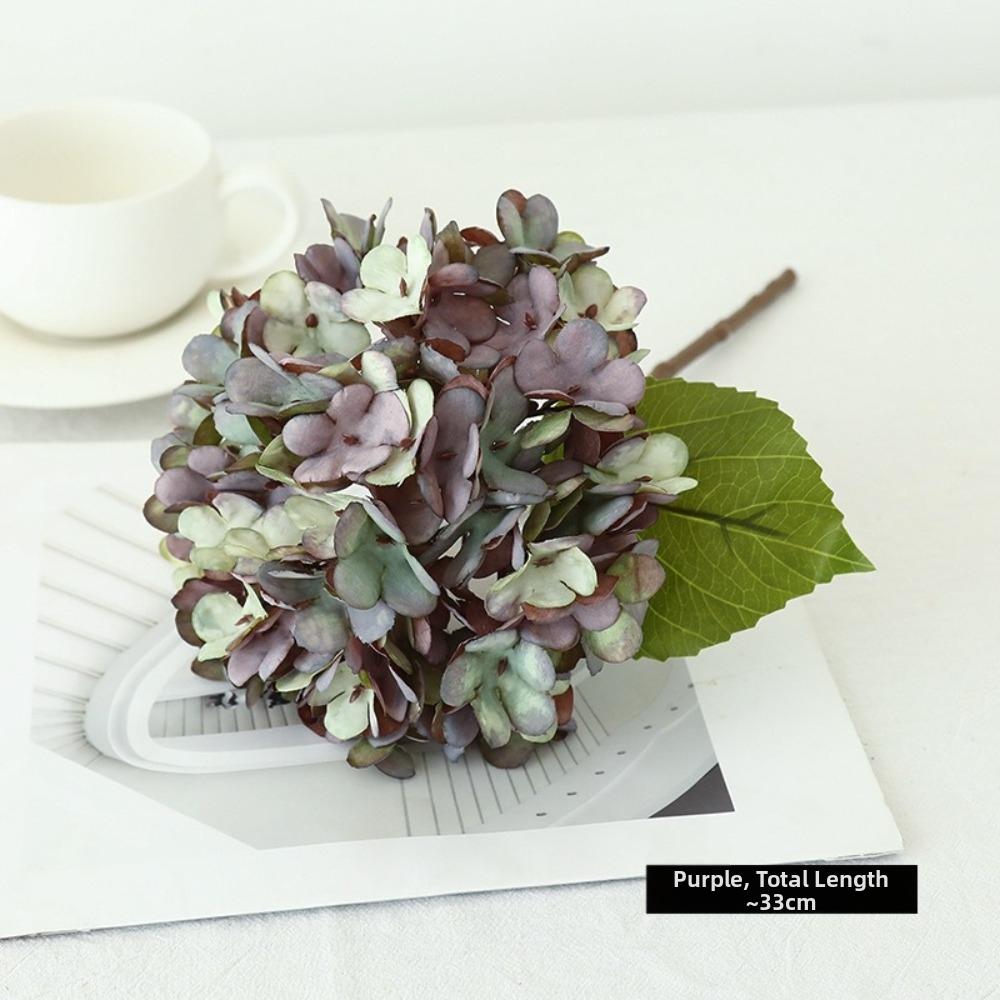 1/2/5Pcss 33cm Artificial Hydrangea Single Stem Fake Plant New Simulated Flower  for Home Room Decor