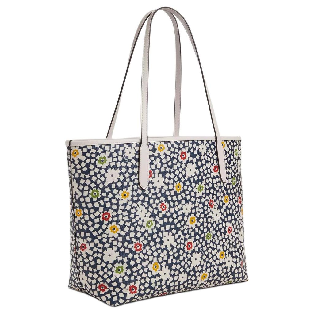 Coach City 33 Floral Print Tote Bag Women Tote Bags Gold Multicolor CBI53-IMY3J