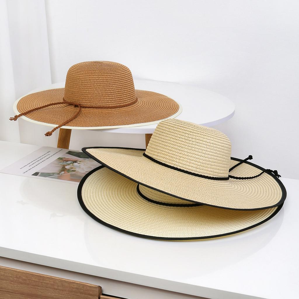Summer Seaside Vacation Big Brim Sun Hat Women Sun Protection Beach Hat Casual Versatile Woven Straw Hat Women