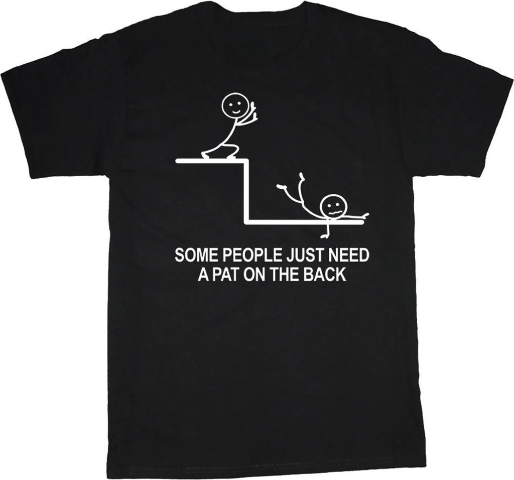 Some People Just Need A Pat on The Back Mens Tshirt Summer Tracksiut Oneck Pullovers Tops Harajuku Casual Cotton Sweatshirt