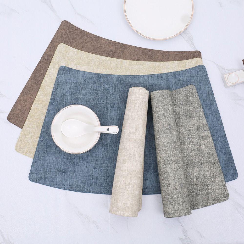Durable Solid Color Table Mat Heat Insulation Fan-shaped Insulation Mat  Christmas