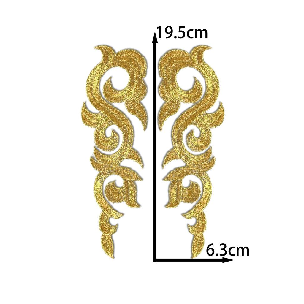 Honeysuckle Pattern Embroidery Cloth Sticker National Ancient Costume Opera Stage Decoration Clothing Patch Diy Handmade Clothing Accessories