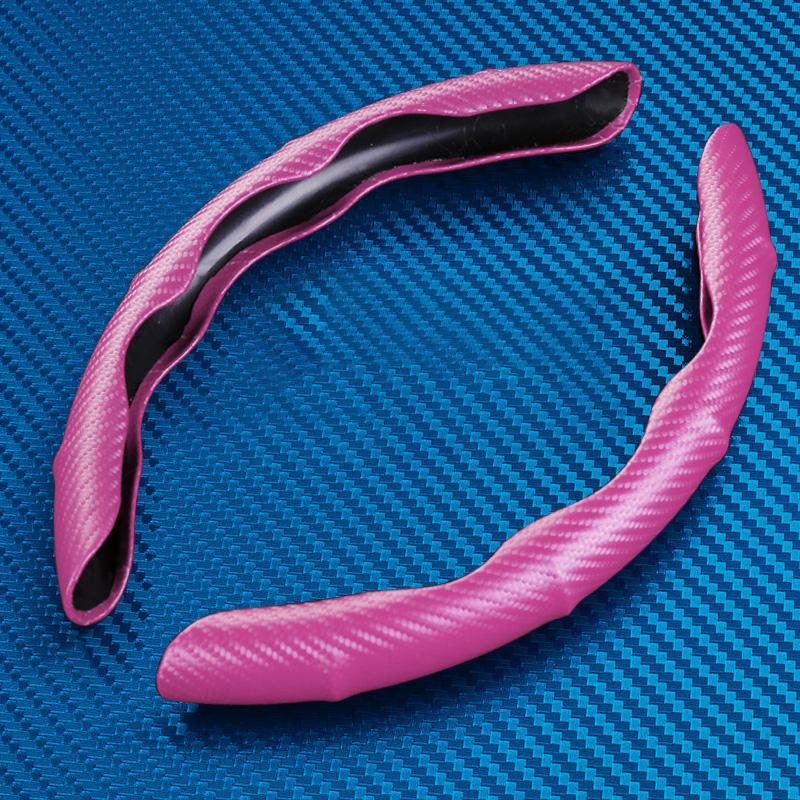 Husă pentru volan de mașină 38 cm/15 inchi Fibră de carbon Sport Husă ultra-subțire anti-alunecare pentru card Tip de husă pentru mâner de vară