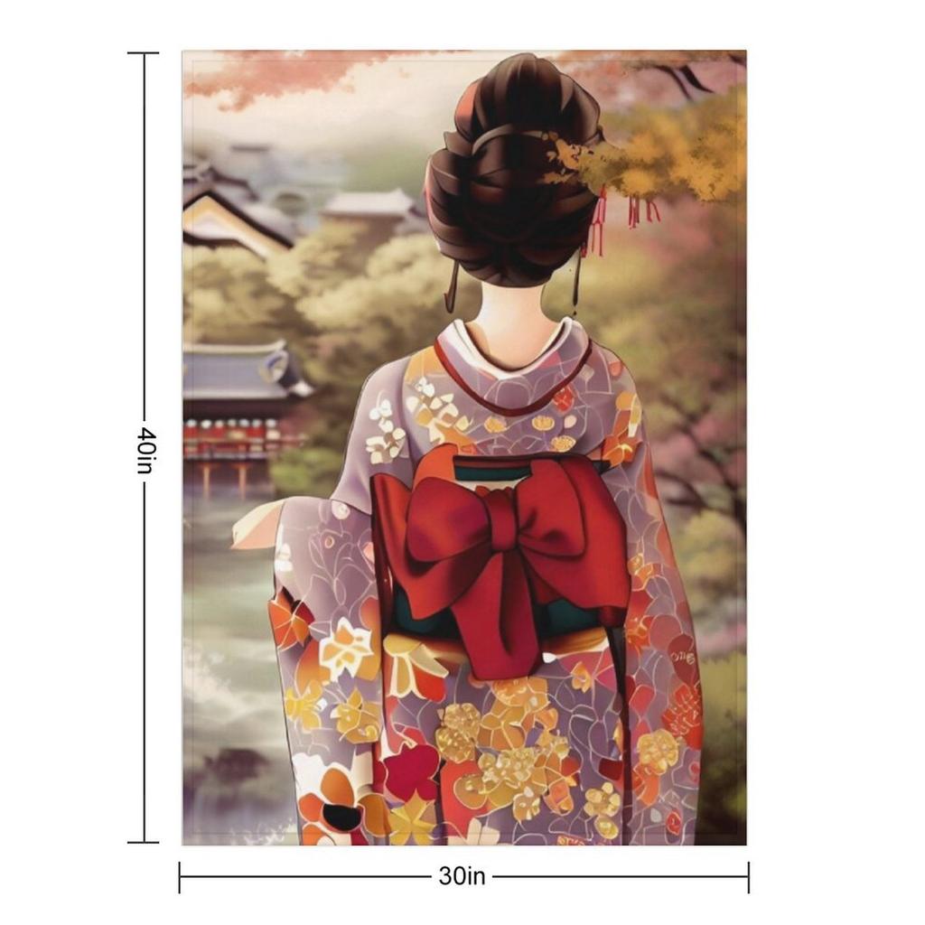 Kimono Japanese Throw Blanket Kid'S Bed Covers Picnic Decorative Sofa Blankets