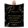 Psalm 27:1 Inspirational Quote Flannel Blanket for Bedroom, Living Room, Sofa, and Nap
