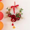 Chinese New Year Artificial Gourd Flower Wreath Decoration for Entrance and Living Room