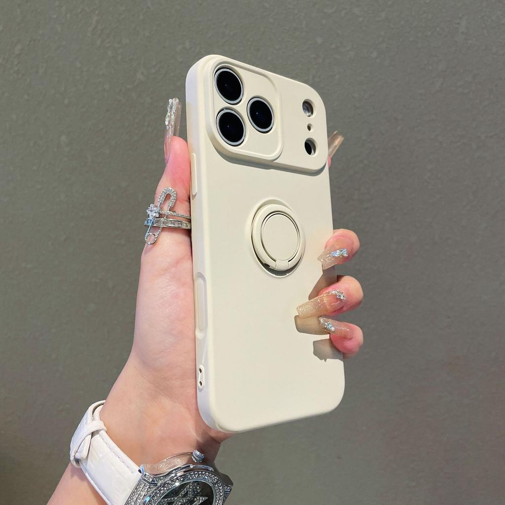 Liquid Ring Suitable for IPhone17ProMax Mobile Phone Case Car Bracket Apple 16 Fall Protection Case Full Package
