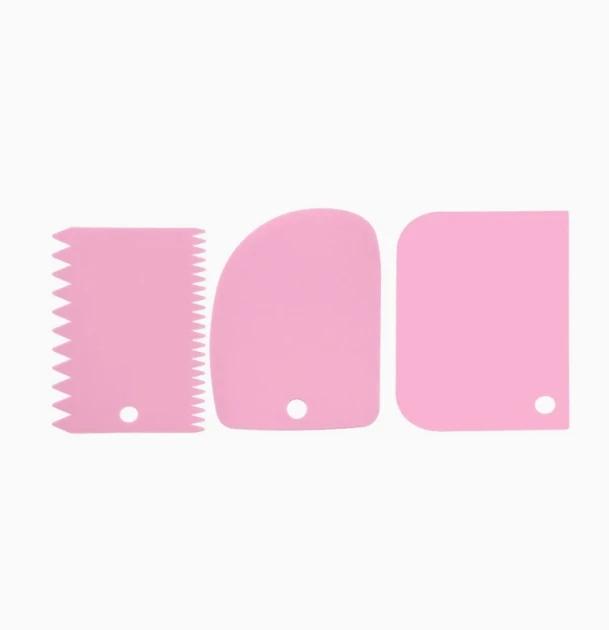 3pcs/set Baking dough cutting scraper Baking cream scraper Thickened cake cream plastic scraper Baking tool