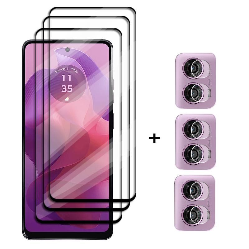 Full Cover Glass For Motorola Moto G24 Tempered Glass For Moto G24 Screen Protector HD Protective Phone Lens Film For Moto G24