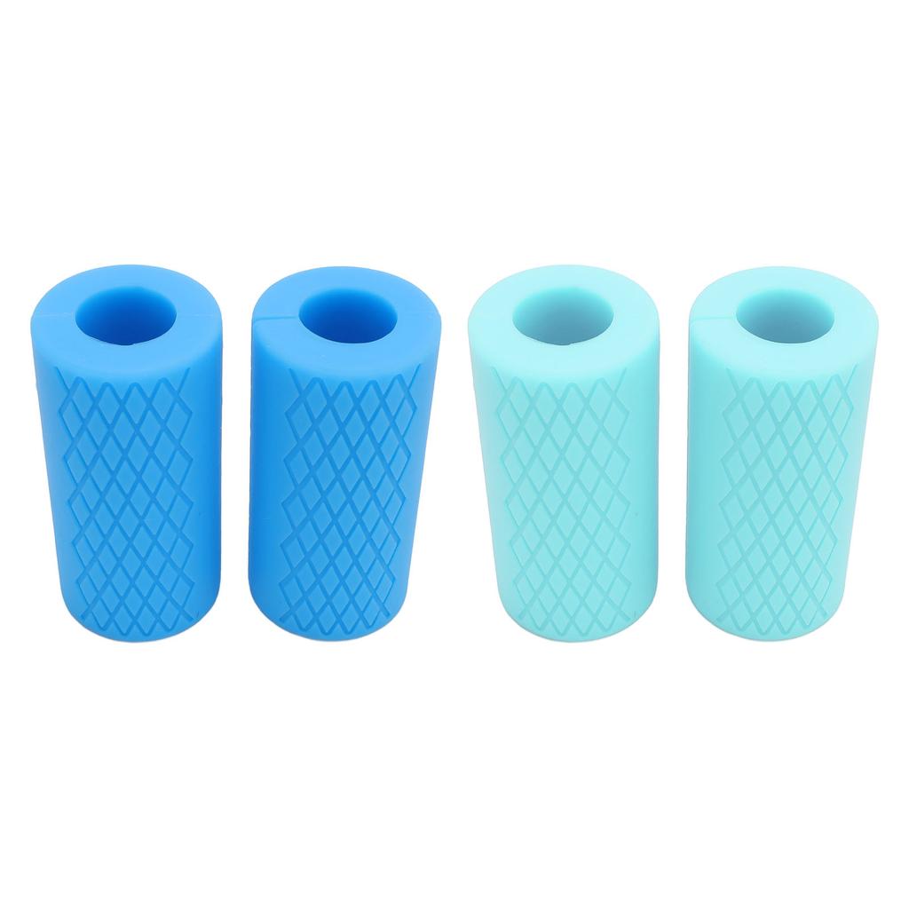 1 Pair Dumbbell Grip Anti Slip Texture Silicone Barbell Grip for Workout Fitness Accessory