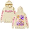 Vintage Chobits Anime Graphic Hoodie Unisex Front Letter Sleeve Print Back Character Sweatshirt Men Women Harajuku Streetwear Hooded Pullover Top