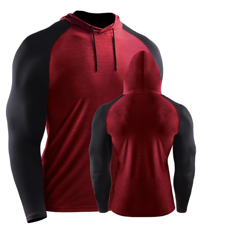 

Мужские толстовки с капюшоном для бега Футболки Фитнес Бег Спортивная одежда Куртки Быстросохнущие леггинсы Длинные рукава Базовый слой Трикотажные изделия 4XL