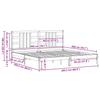 Solid Wood Bed Gray 200 x 200 cm