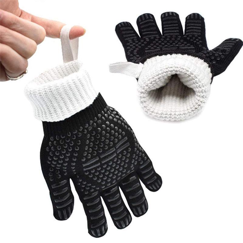 Thickened Aramid BBQ Gloves - 500°F Flame Retardant & Insulated, EN407 Certified, Customizable Anti-Scalding Protection