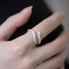 Ring Green-eyed Snake Ring Women's Fashion Personality Ins Wind Niche Opening Adjustable Ring